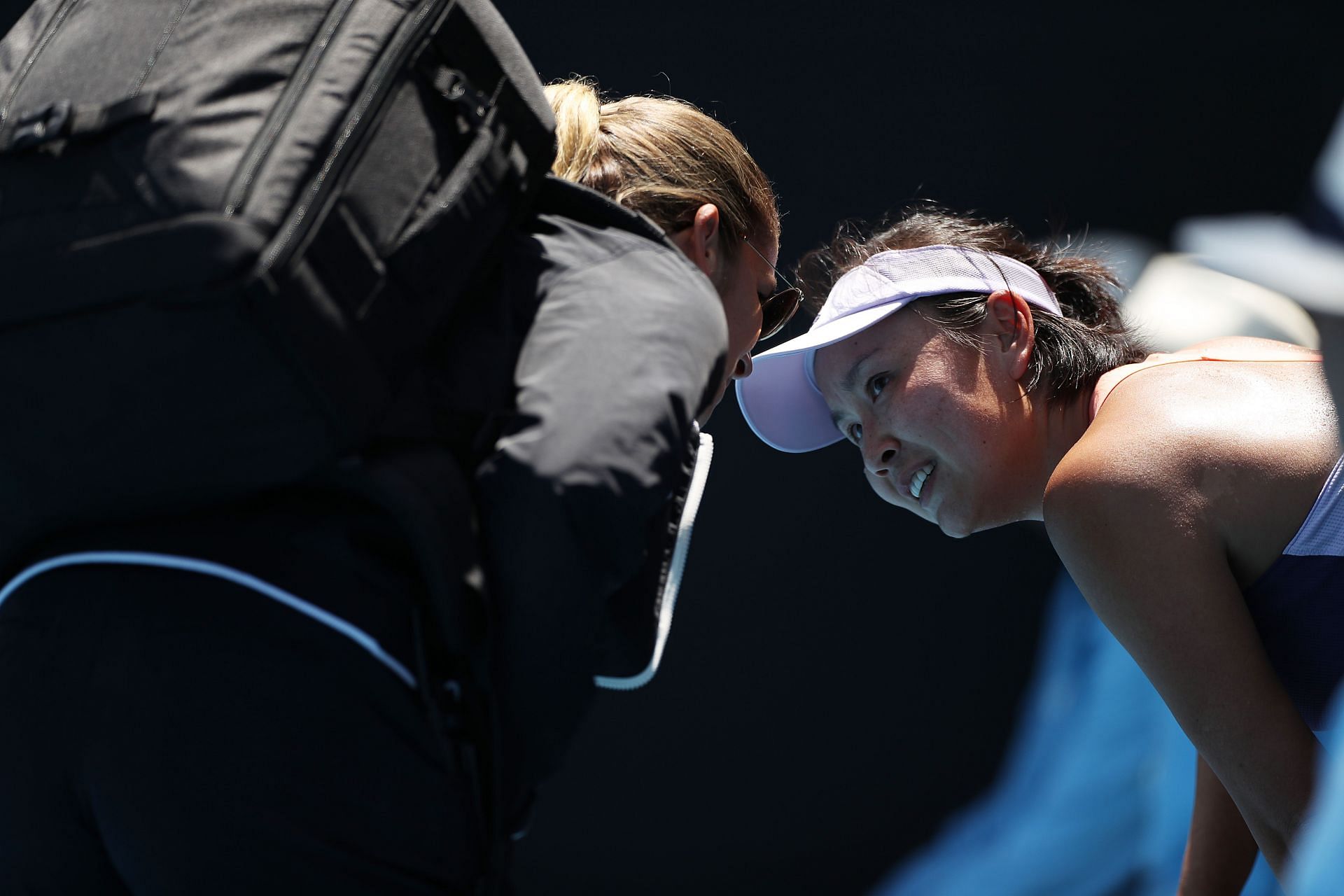 Shuai at the 2020 Australian Open,