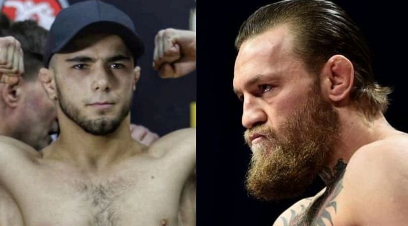 Muhammad Mokaev (left) and Conor McGregor (right)