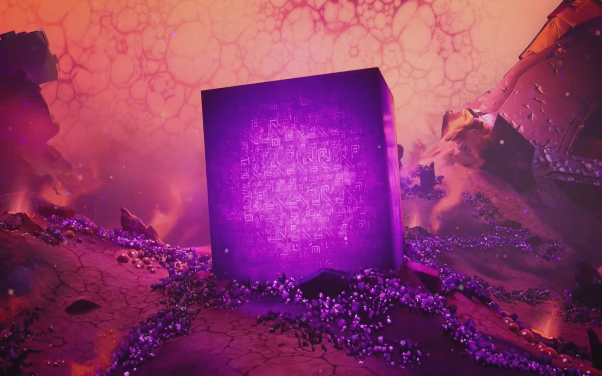 The Cube after it returned to Fortnite (Image via Epic Games) .