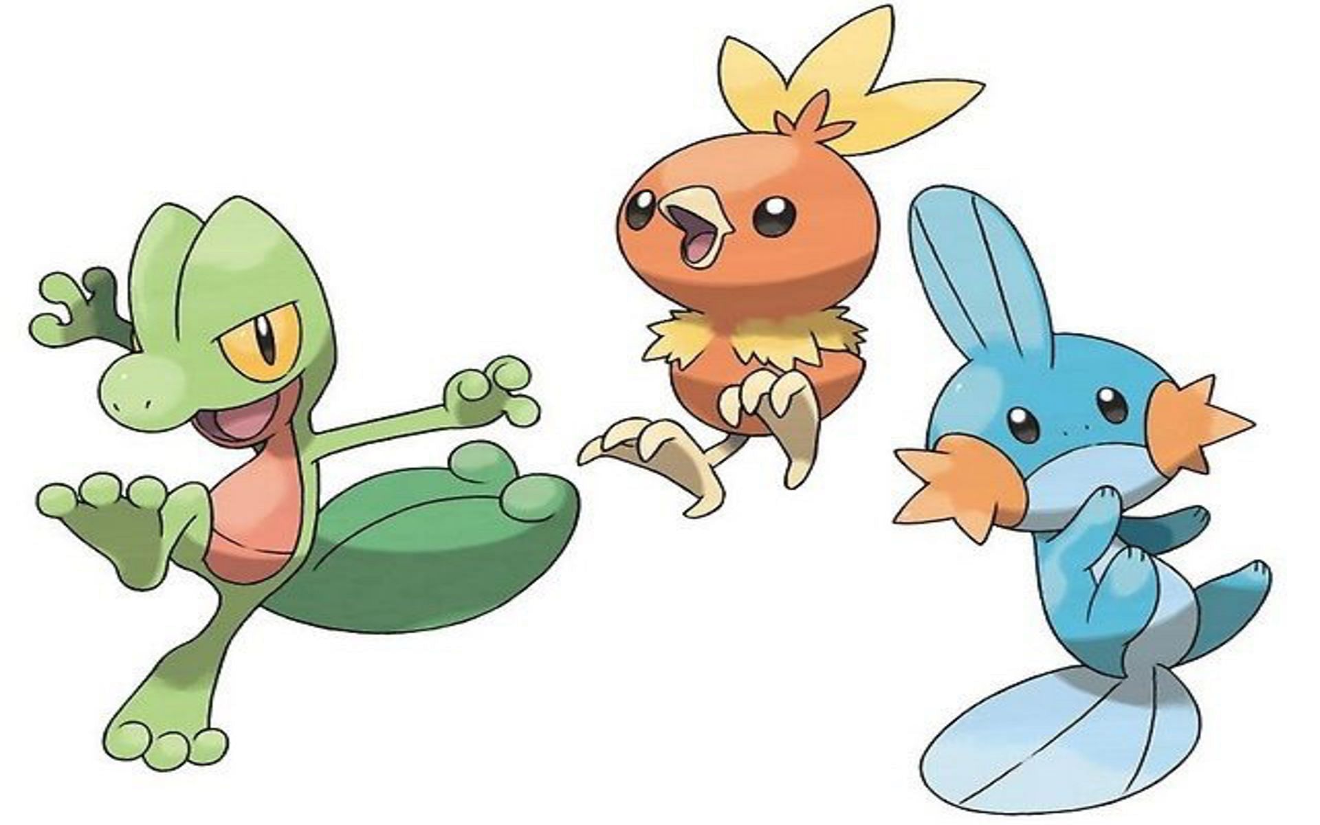 Pokemon Brilliant Diamond, Shining Pearl Starters - Treecko, Torchic, Mudkip