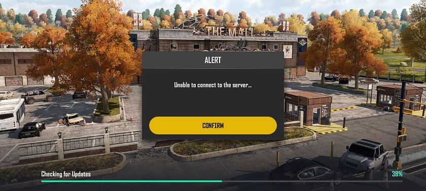 Unable to connect to the server error will appear on the screens (Image via PUBG New State)