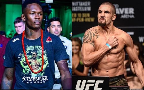 Israel Adesanya (left) and Robert Whittaker (right)