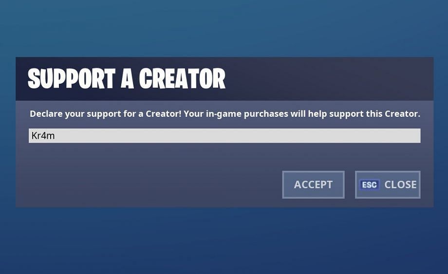 Players can also support creators in their Item Shop purchases. (Image via Epic Games)