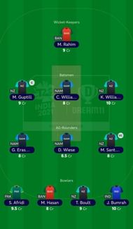 Suggested Team: T20 World Cup Match 32 - NZ vs SCO