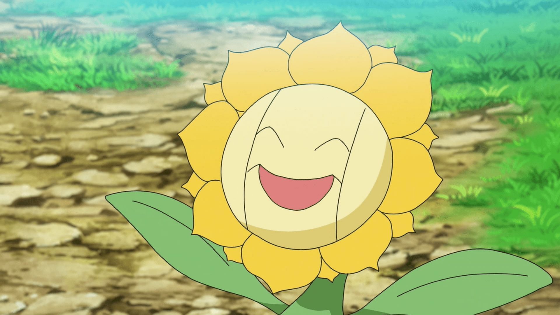 Sunflora as it appears in the anime (Image via The Pokemon Company)