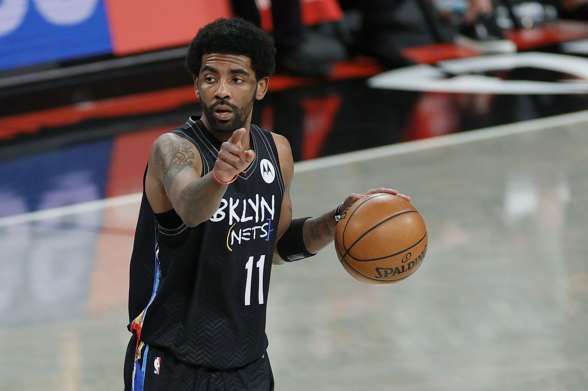 Kyrie Irving with the Brooklyn Nets in the 2020-21 NBA season
