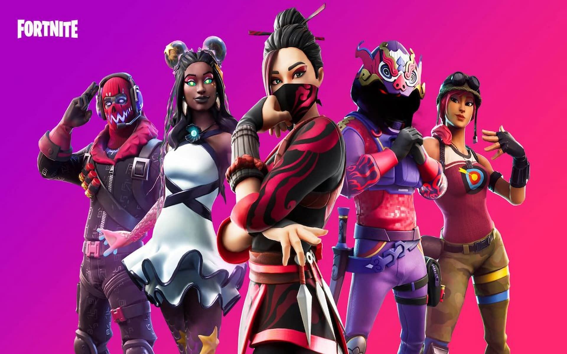 A collection of Fortnite skins (Image via Epic Games)