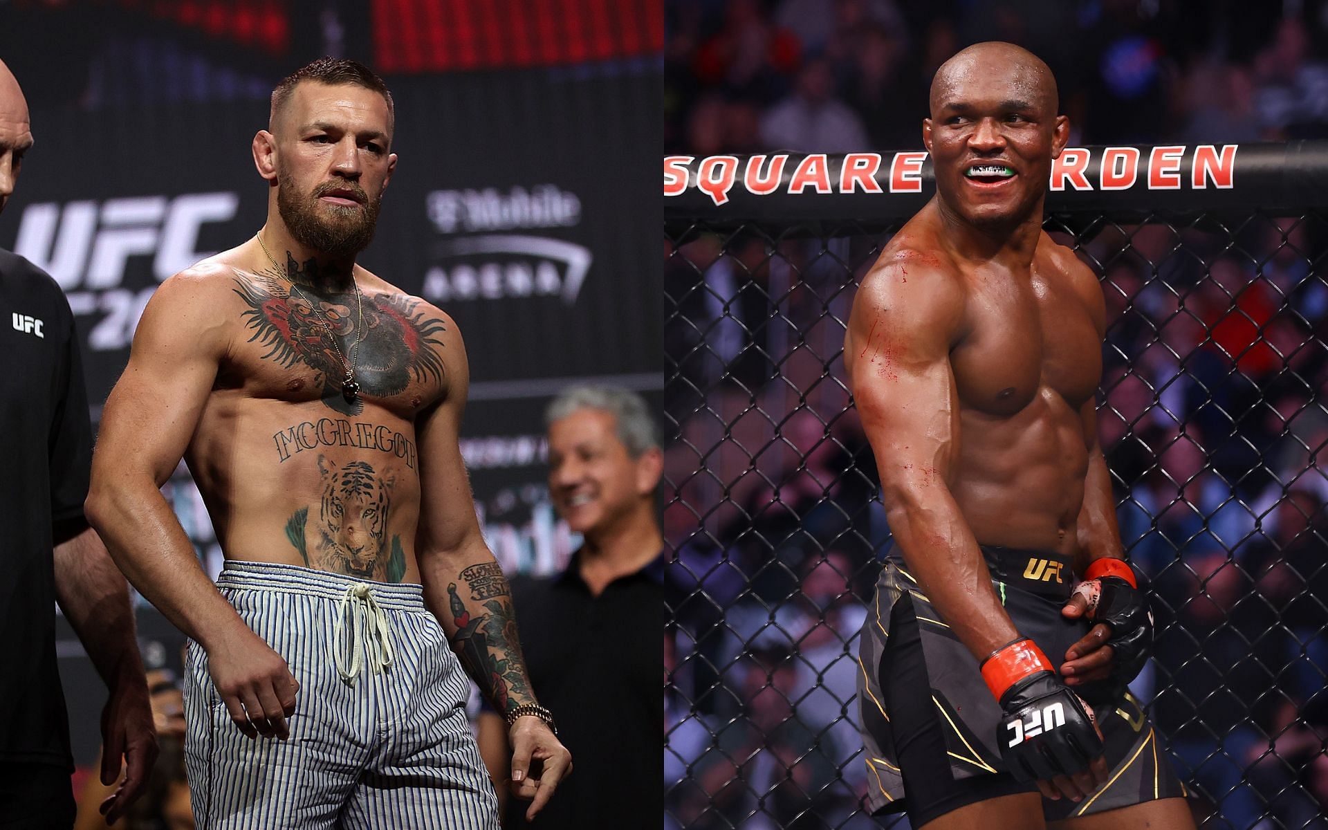 MMA superstars Conor McGregor (left) and Kamaru Usman (right)