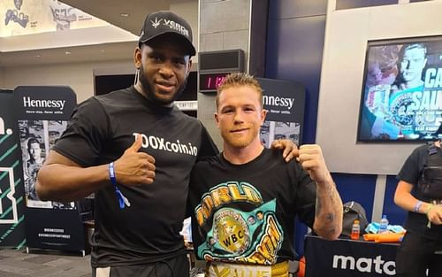 Frank Sanchez with Canelo Alvarez [Image Courtesy: @cubanflash2016 on Instagram]