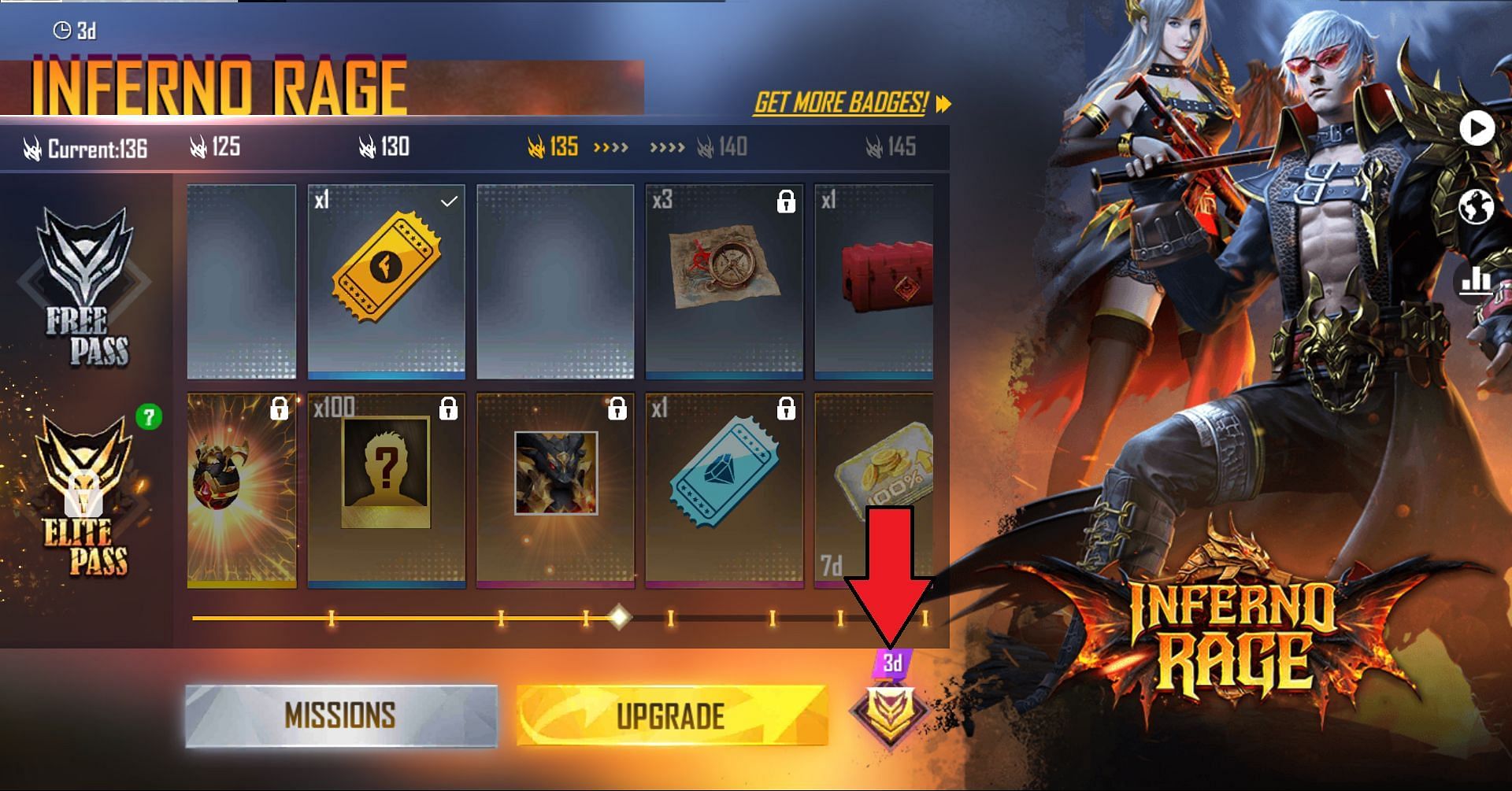 Then the player must tap this icon (Image via Free Fire)