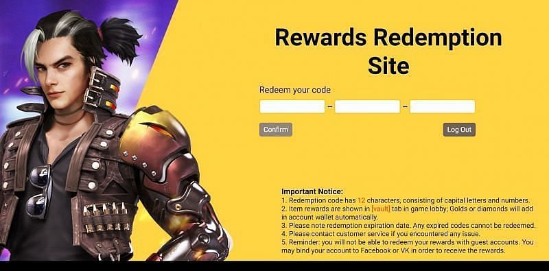 Enter or paste the code and subsequently hit confirm (Image via Garena Free Fire)