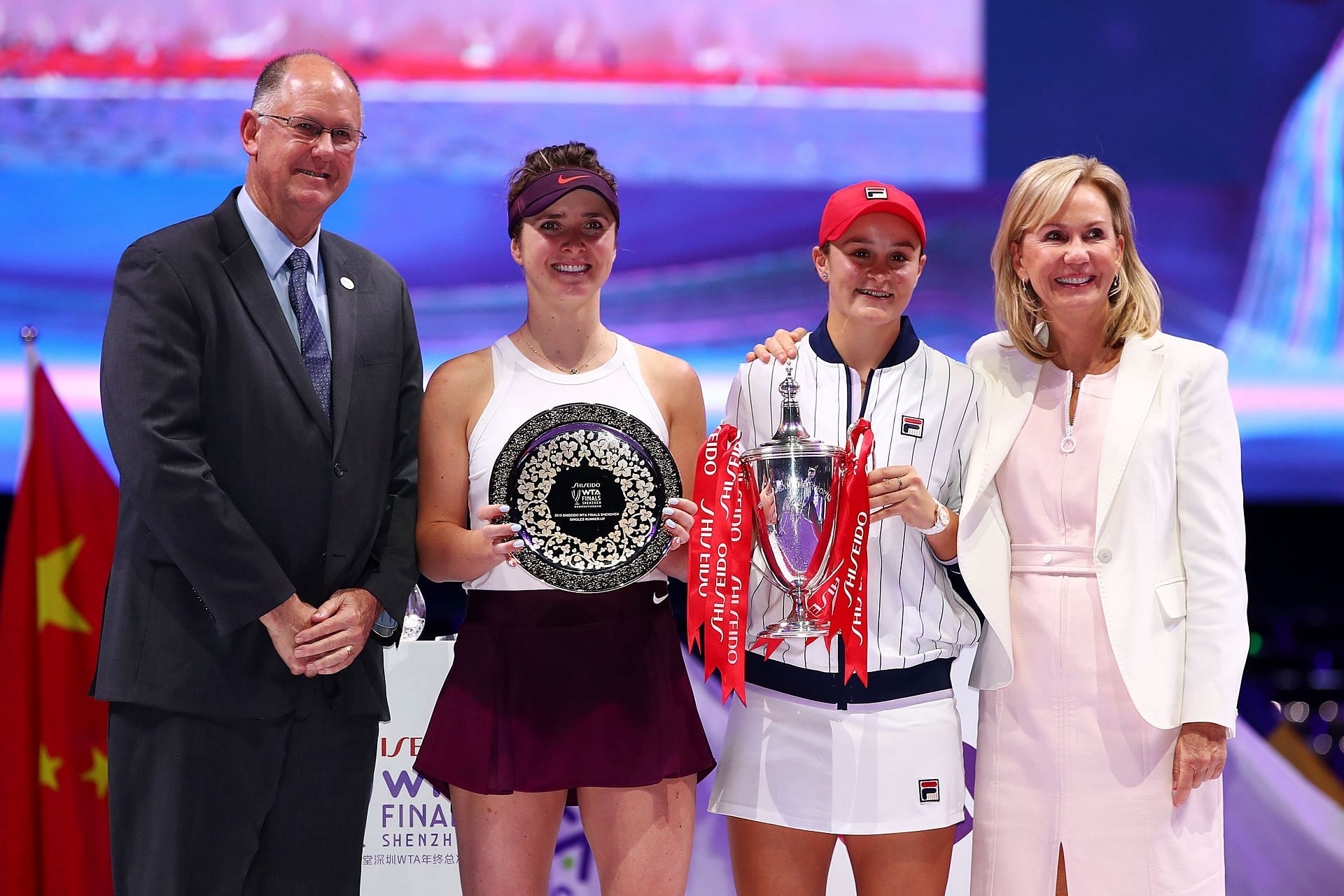 Steve Simon (first from left) in Shenzhen for the 2019 WTA Finals.