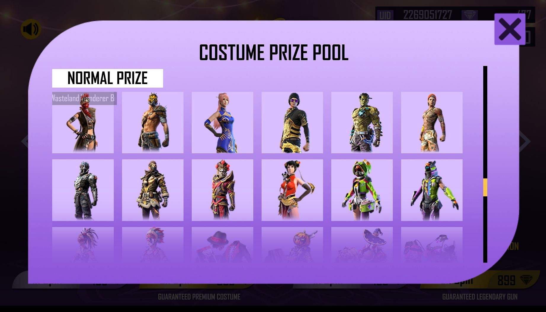 Other prizes (Image via Free Fire)