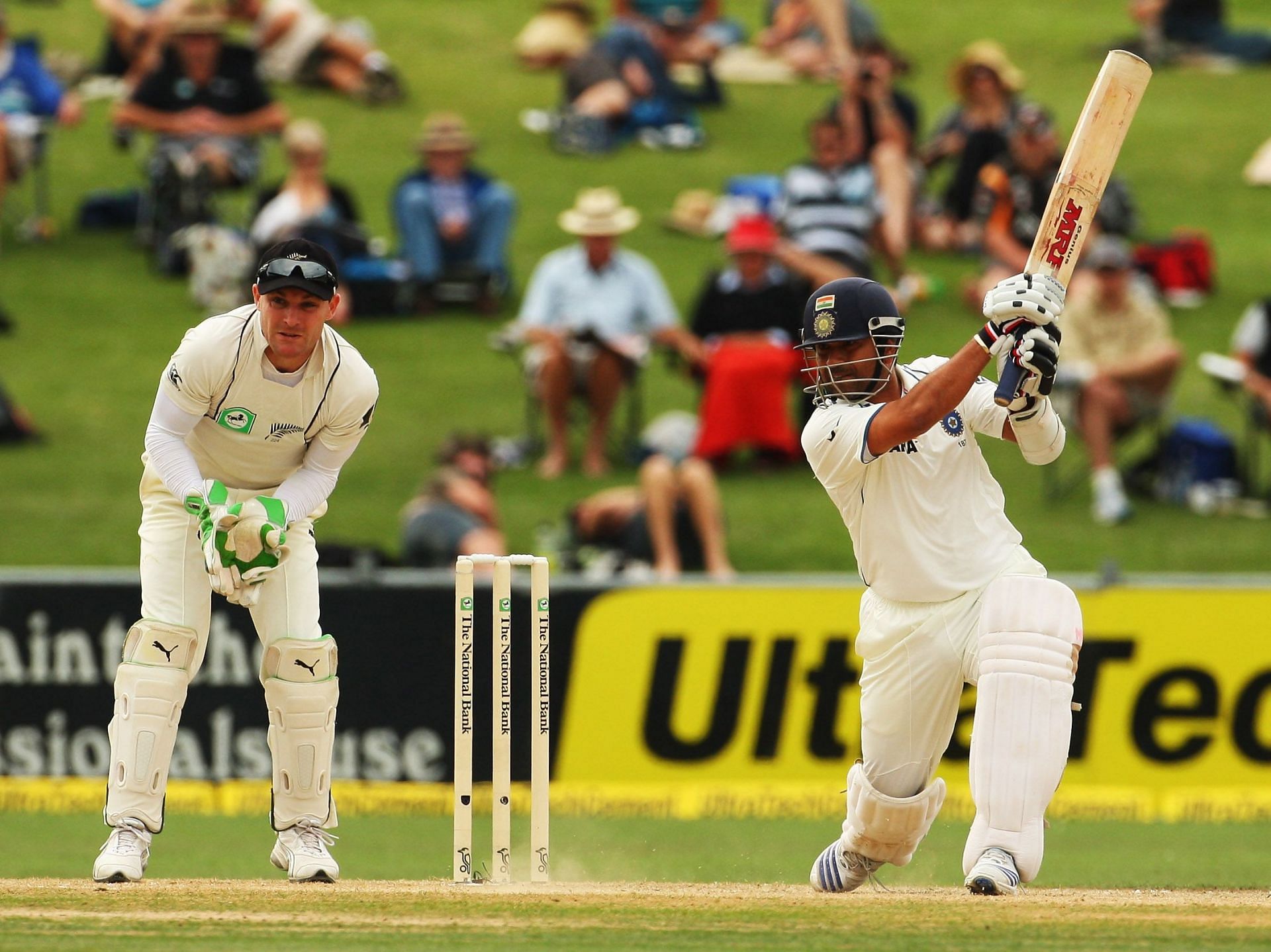 Sachin Tendulkar batting against New Zealand. Pic: Getty Images