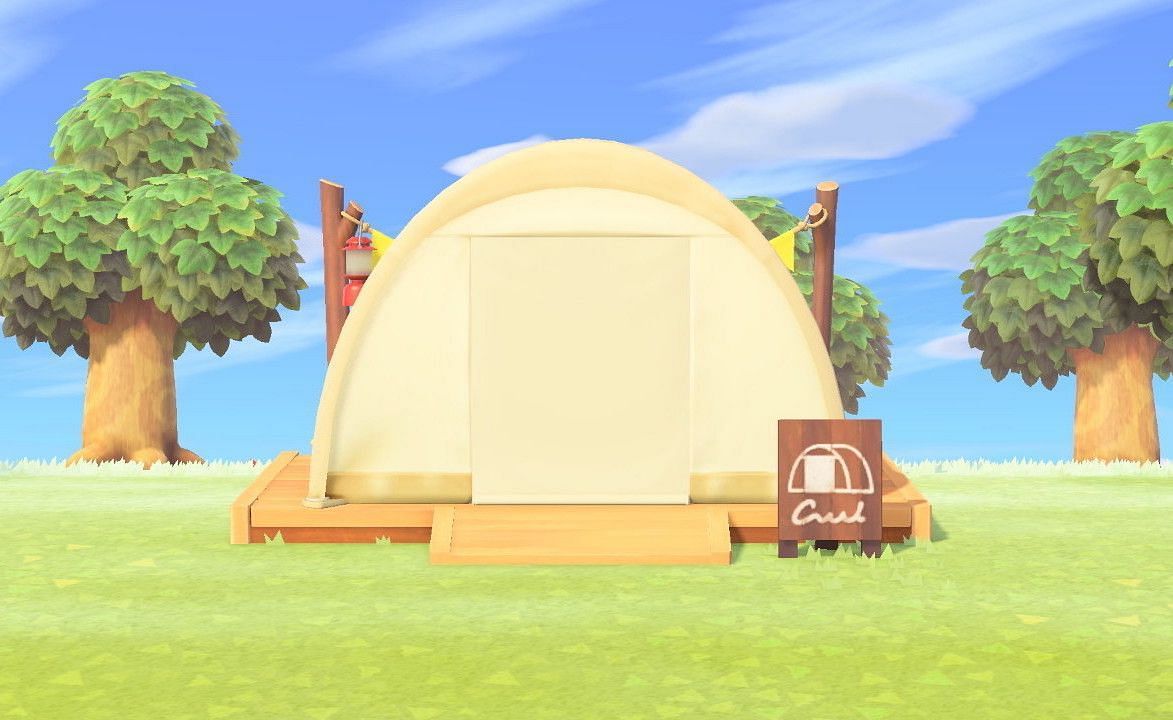 Villagers will eventually visit the campsite (Image via Nintendo)