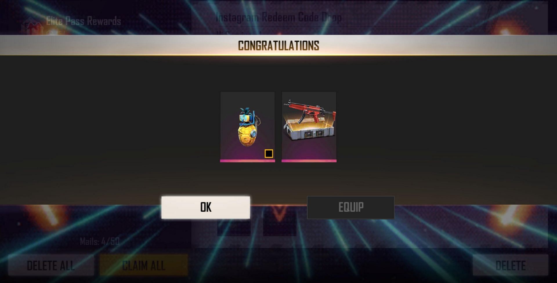 The developers credit the rewards in 24 hours (Image via Free Fire)