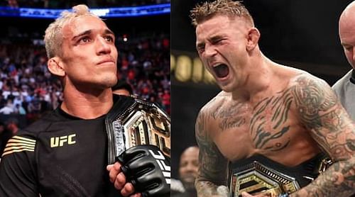 Charles Oliveira (left) and Dustin Poirier (right)