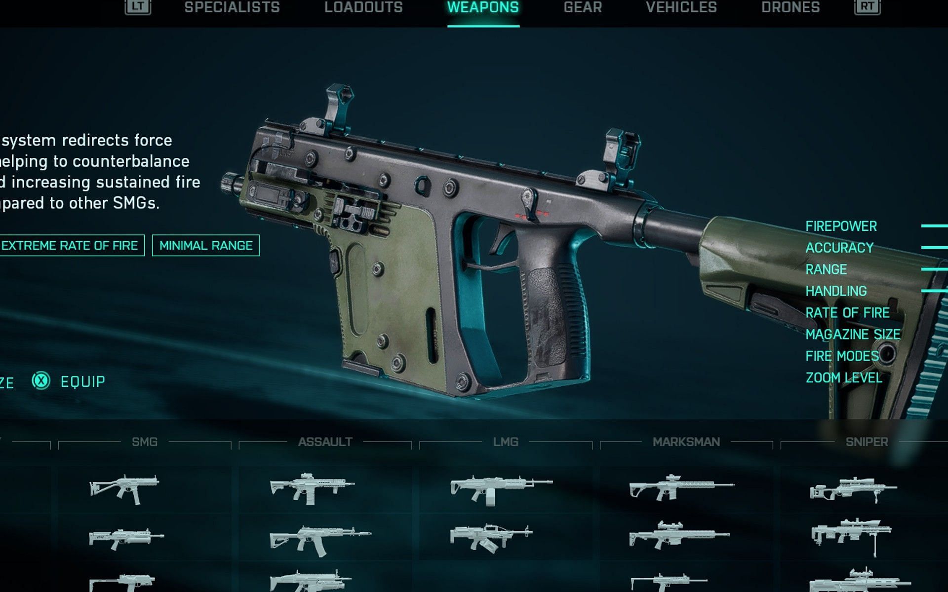 The K30 stands apart from other submachine guns. (Image via Electronic Arts)