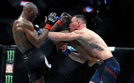 Kamaru Usman reacts to Colby Covington denying his jaw was broken in their first fight; claims 'Chaos' was looking for "a way out"