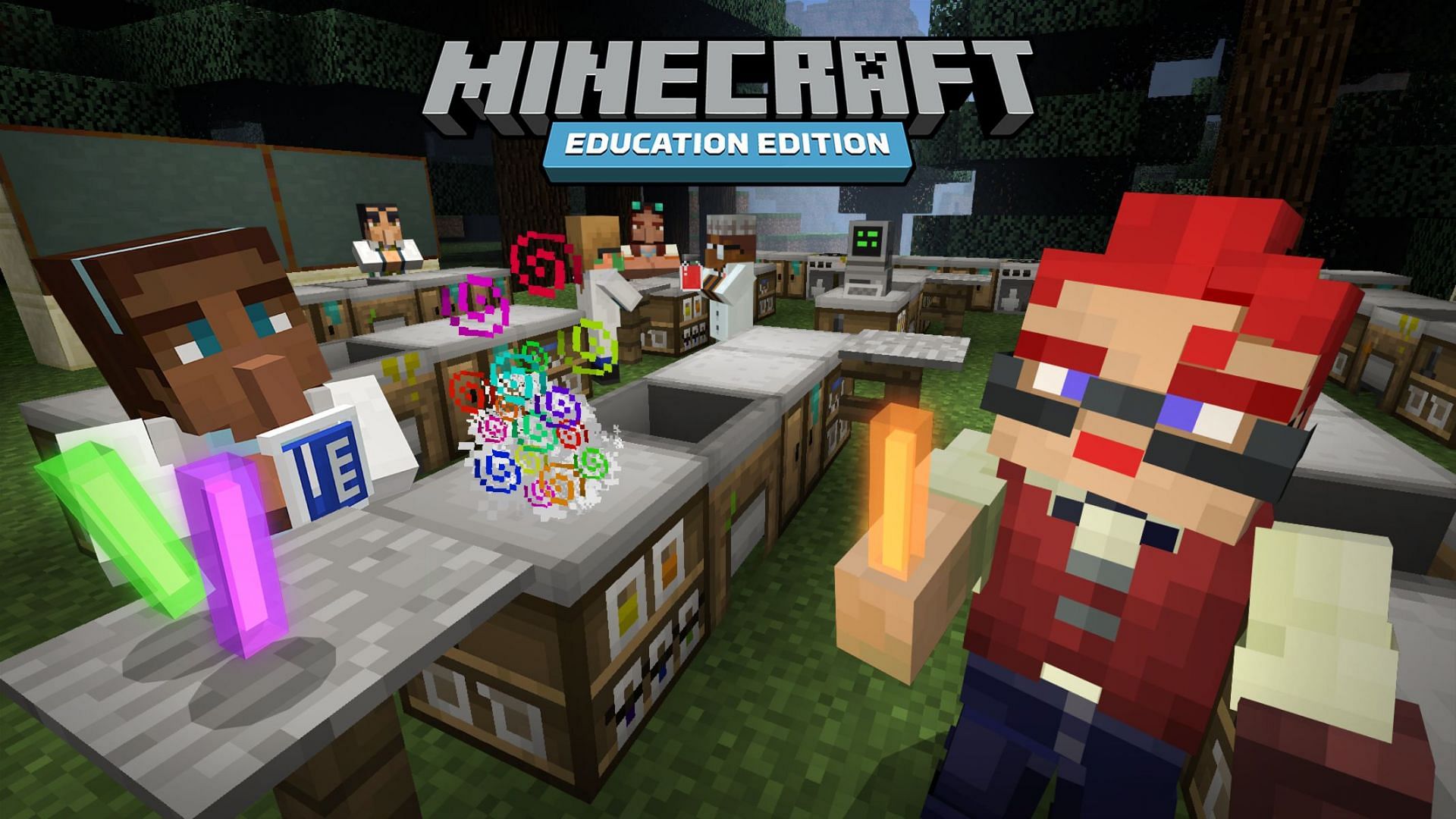 The element constructor is one of the core blocks in Minecraft: Education Edition&#039;s chemistry mechanic (Image via Mojang)