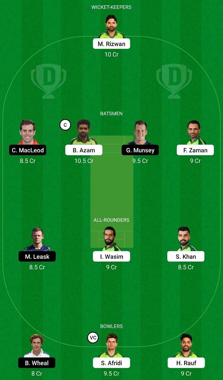 PAK vs SCO Dream11 Fantasy Tip #1