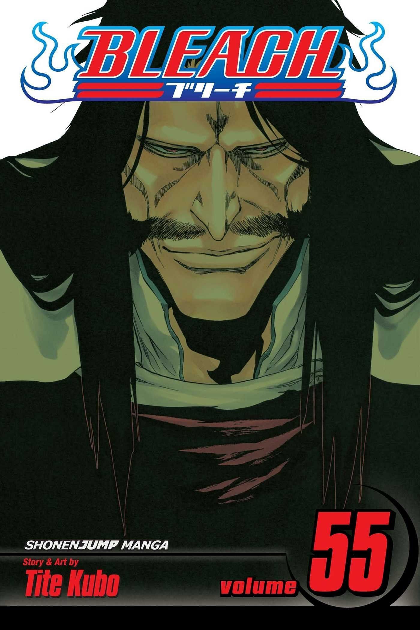 The front cover art for Volume 55 of the Bleach manga which features Yhwach, the primary antagonist of the Thousand Year Blood War arc (Image via Shueisha)