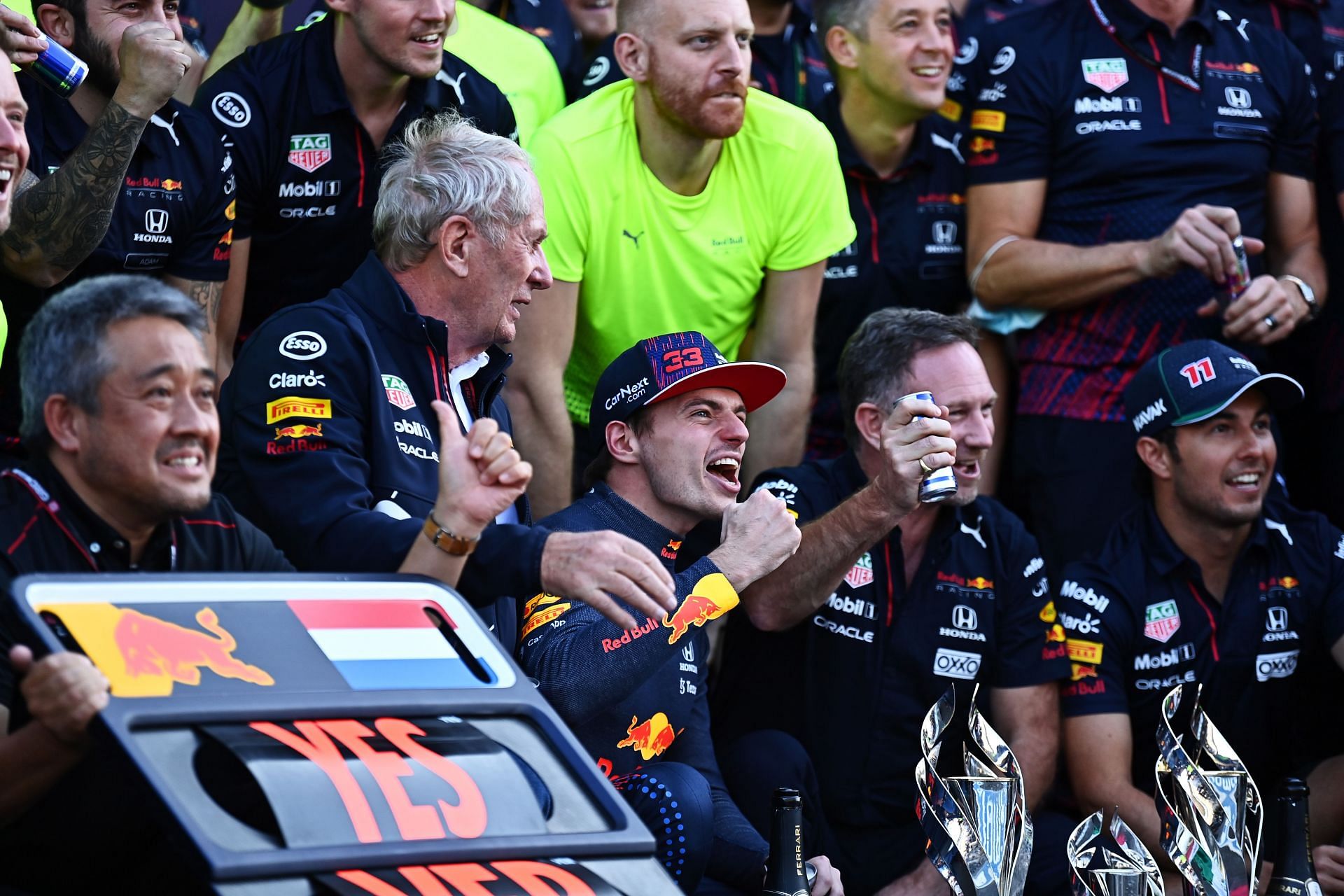 Max Verstappen leads the championship by eight points.