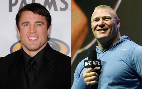 UFC superstars Chael Sonnen (left) and Brock Lesnar (right)