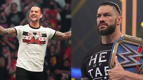 CM Punk (left) and Roman Reigns (right)