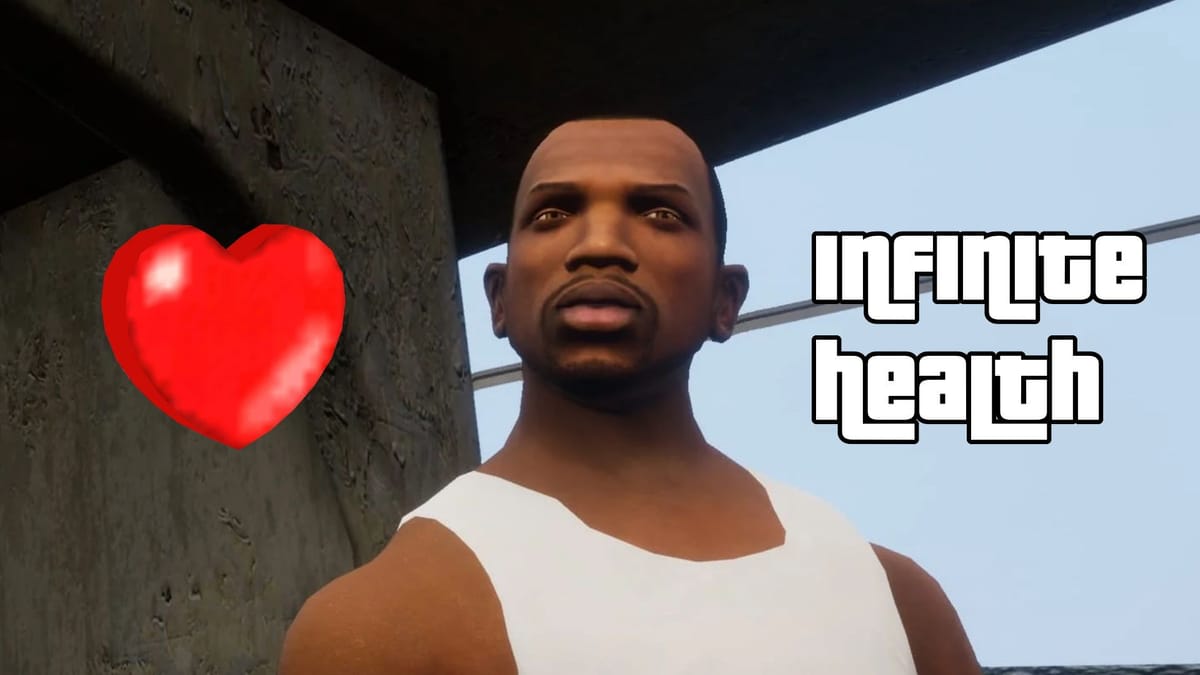 GTA San Andreas Definitive Edition Infinite health cheat code doesn't