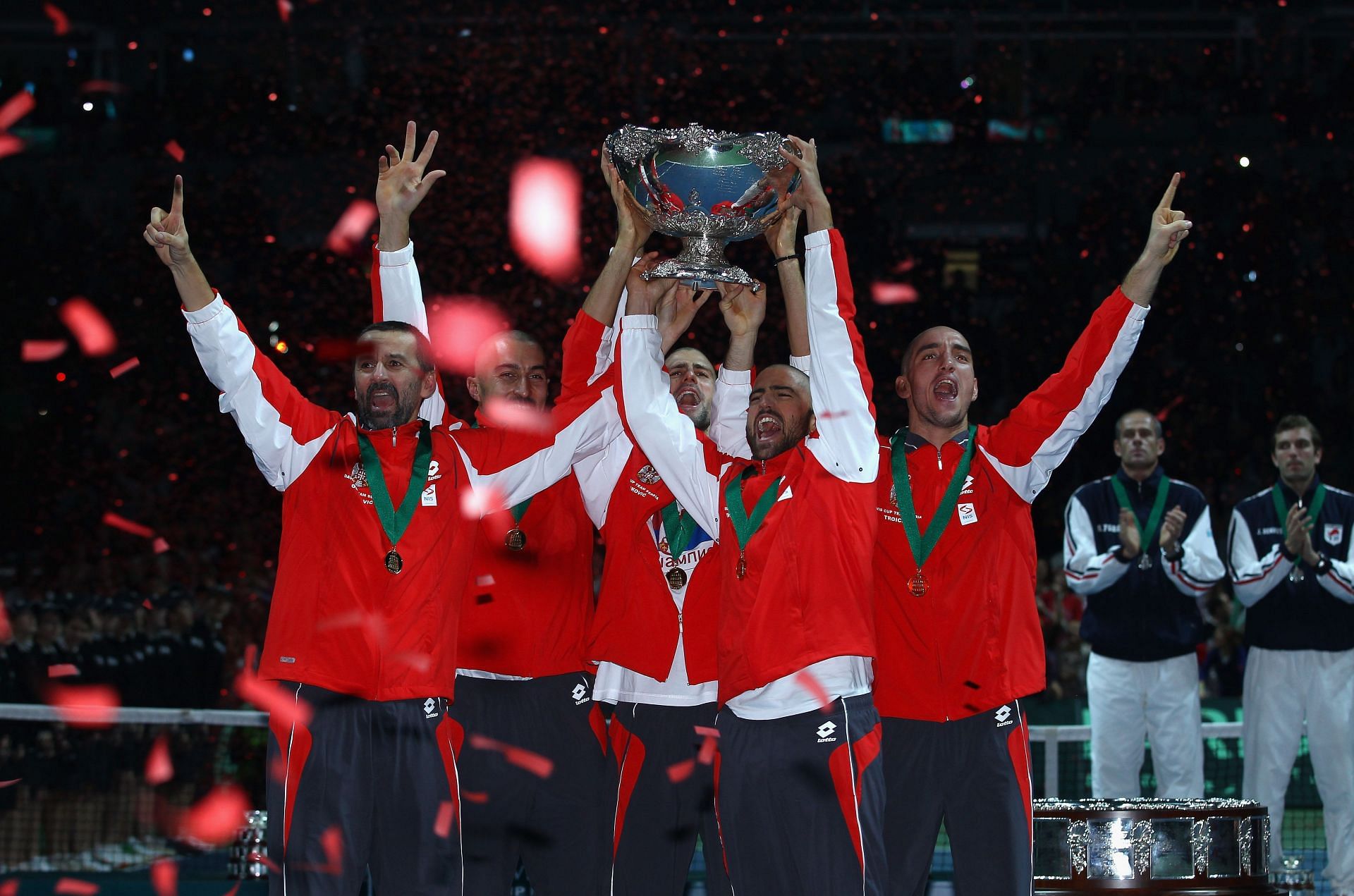 Serbia after winning the 2010 Davis Cup World Group Final.