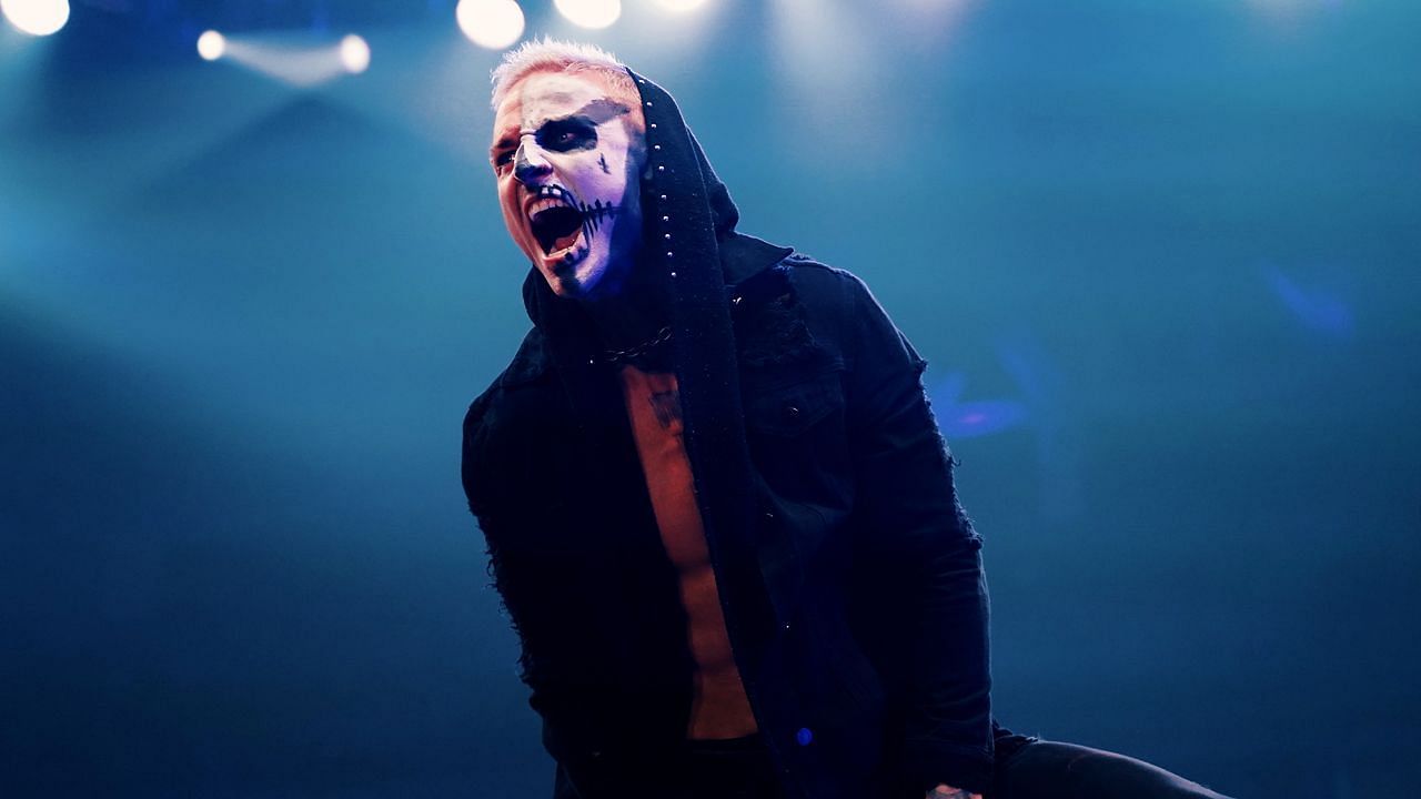Darby Allin pumped up at an AEW show