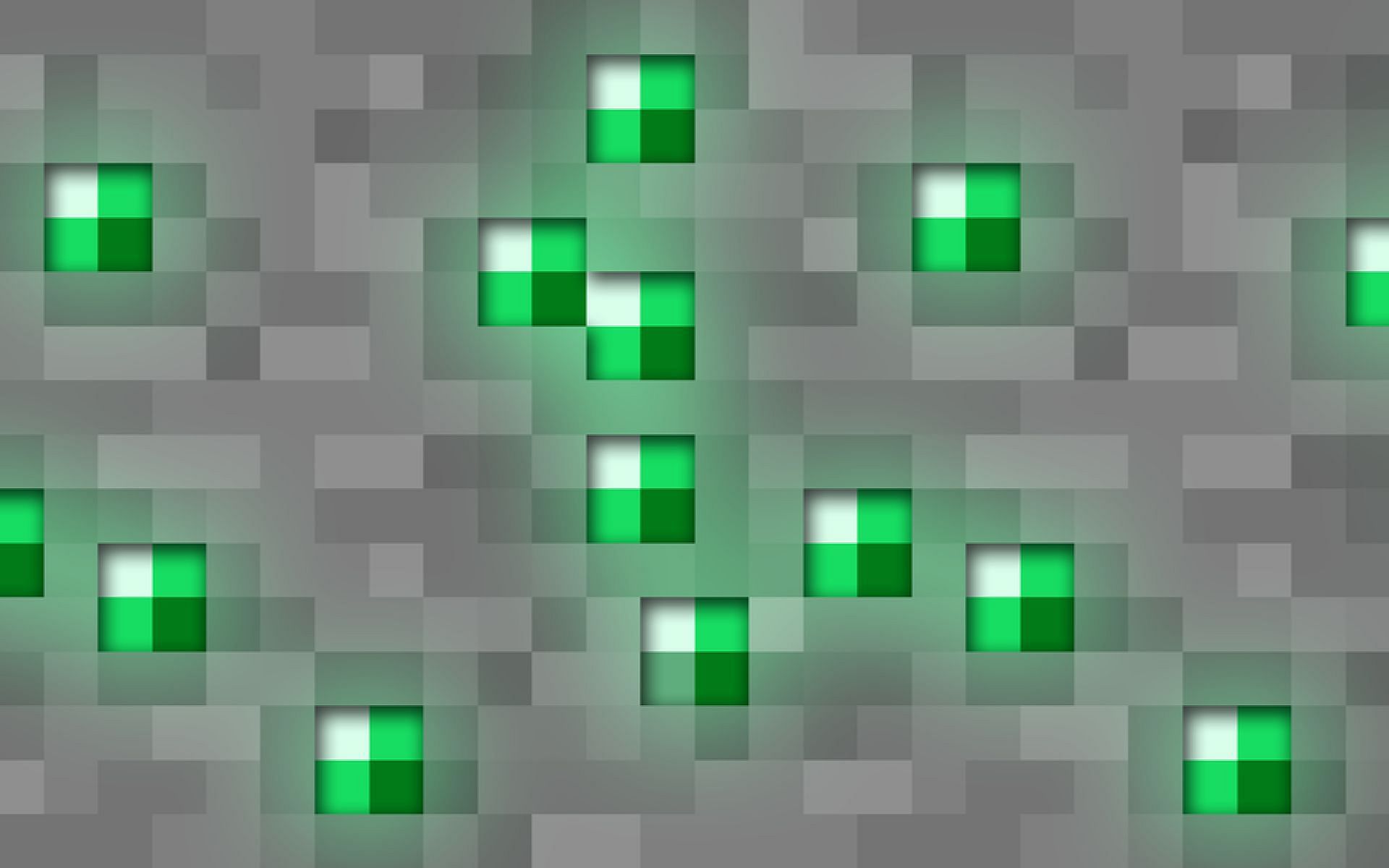 Emeralds are a rare and valuable resource. Image via Minecraft.