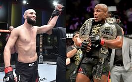 "Khamzat I'm proud of you, man" - Daniel Cormier jokes about Khamzat Chimaev 'pressing too much' on the towel during UFC 267 weigh-ins and losing 5 pounds on the scale