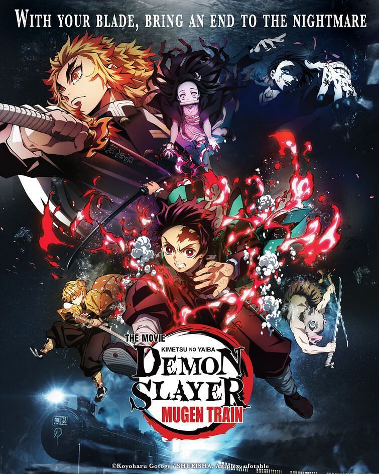Promotional poster for Demon Slayer Mugen Train arc movie, which released October 2020 (Image via Aniplex)