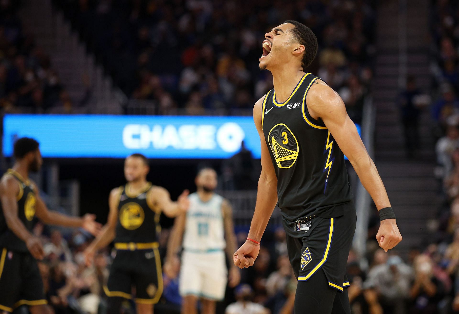 Charlotte Hornets v Jordan Poole of the Golden State Warriors.