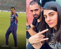 Deepak Chahar has a fun interaction with his sister Malti while fielding at boundary during the first T20I against New Zealand in Jaipur