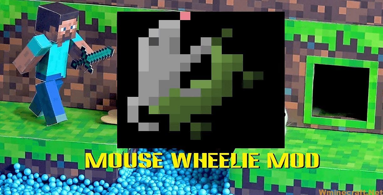 The Mouse Wheelie Mod (Image via Minecraft)