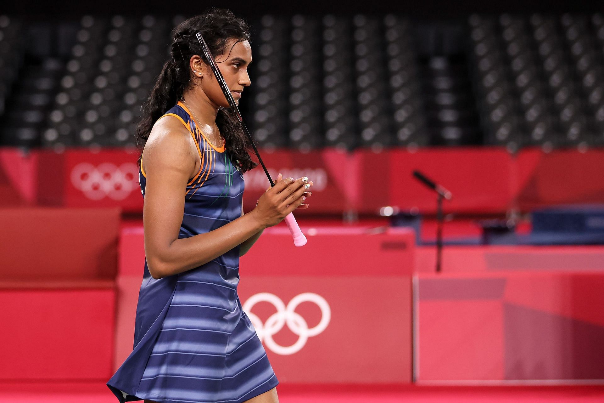 PV Sindhu in action at the Tokyo Olympics earlier in the year
