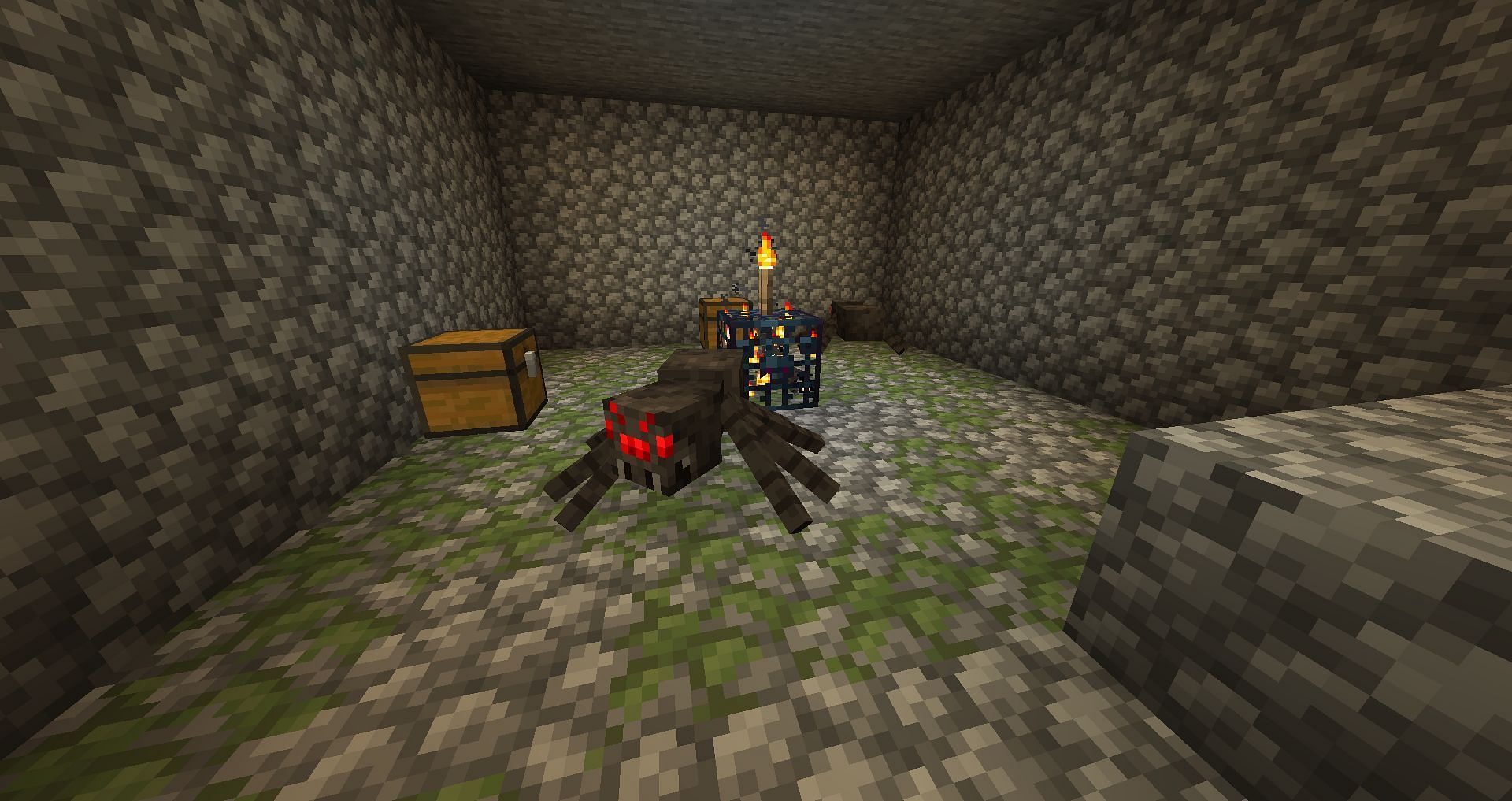 A spider spawner (Image via Minecraft)