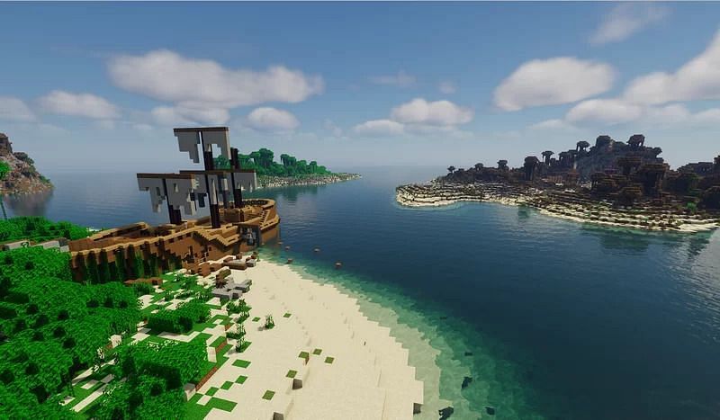 The Tropical Survival Islands map (Image via Minecraft)