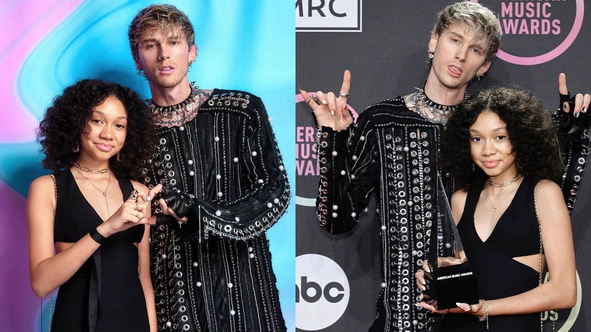 Machine Gun Kelly appeared at AMAs 2021 with his daughter Casie Colson Baker (Image via Instagram/machinegunkelly)