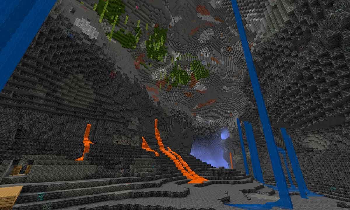 Cave generation is revamped in Minecraft 1.18 (Image via Minecraft)