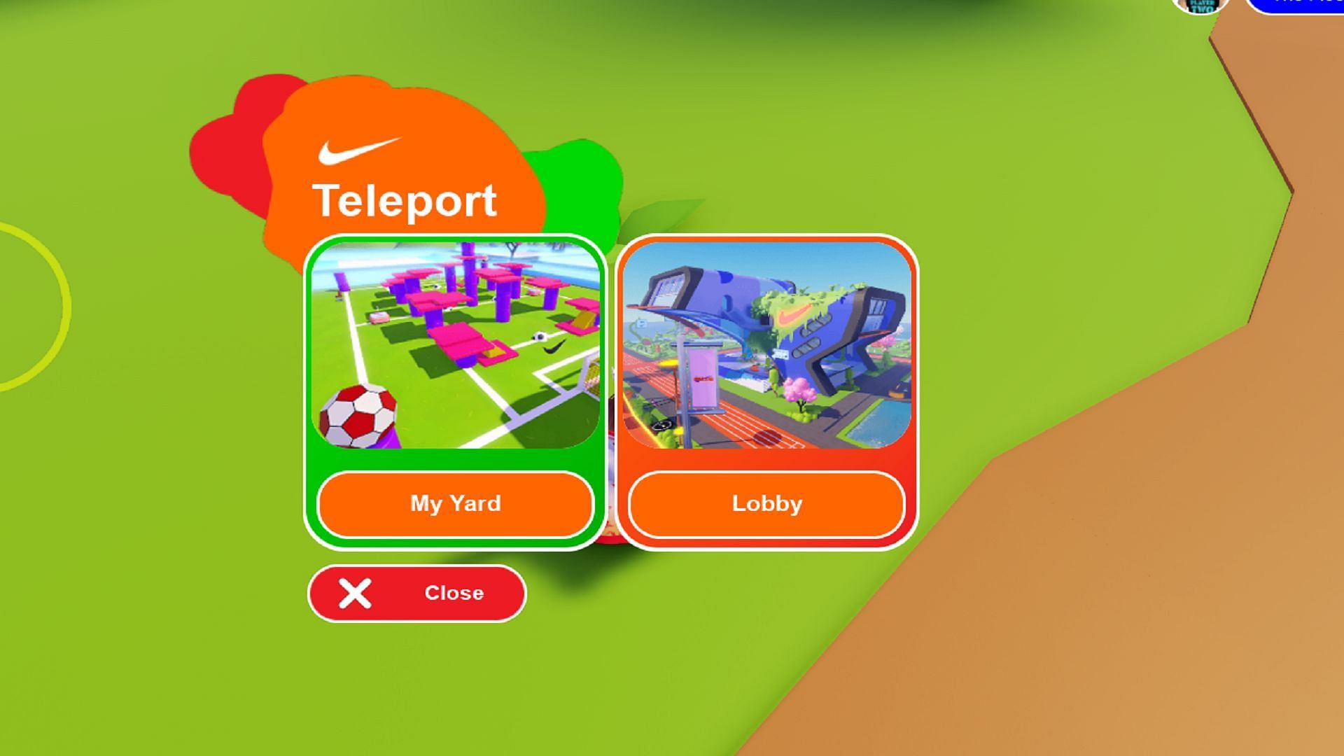 Teleport to the Lobby if the Showroom is too far (Image via Roblox)