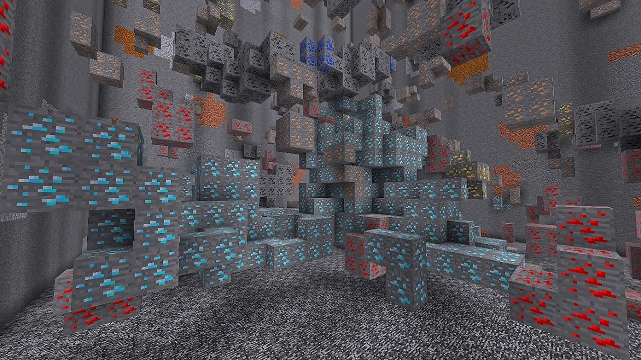 Diferentes minerales (Imagen a través de Minecraft)