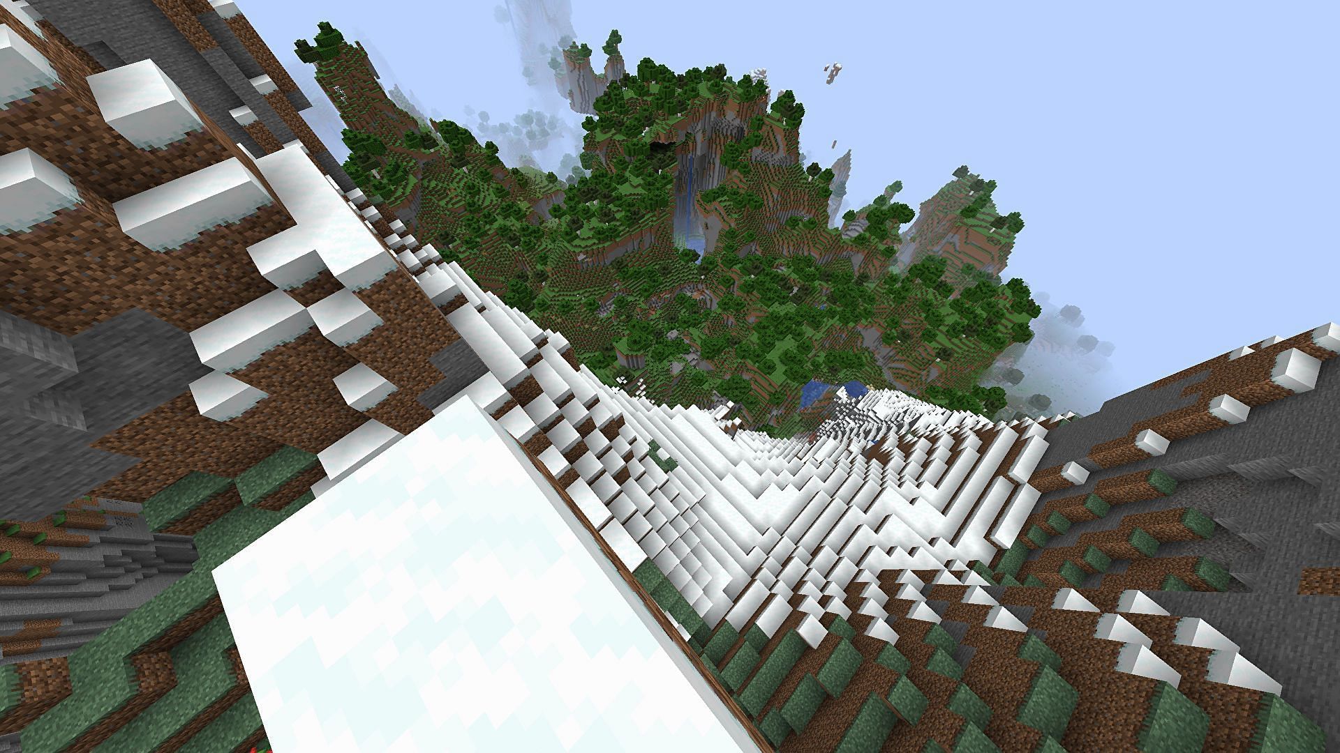 Mountains in Minecraft 1.18 update (Image via Minecraft)