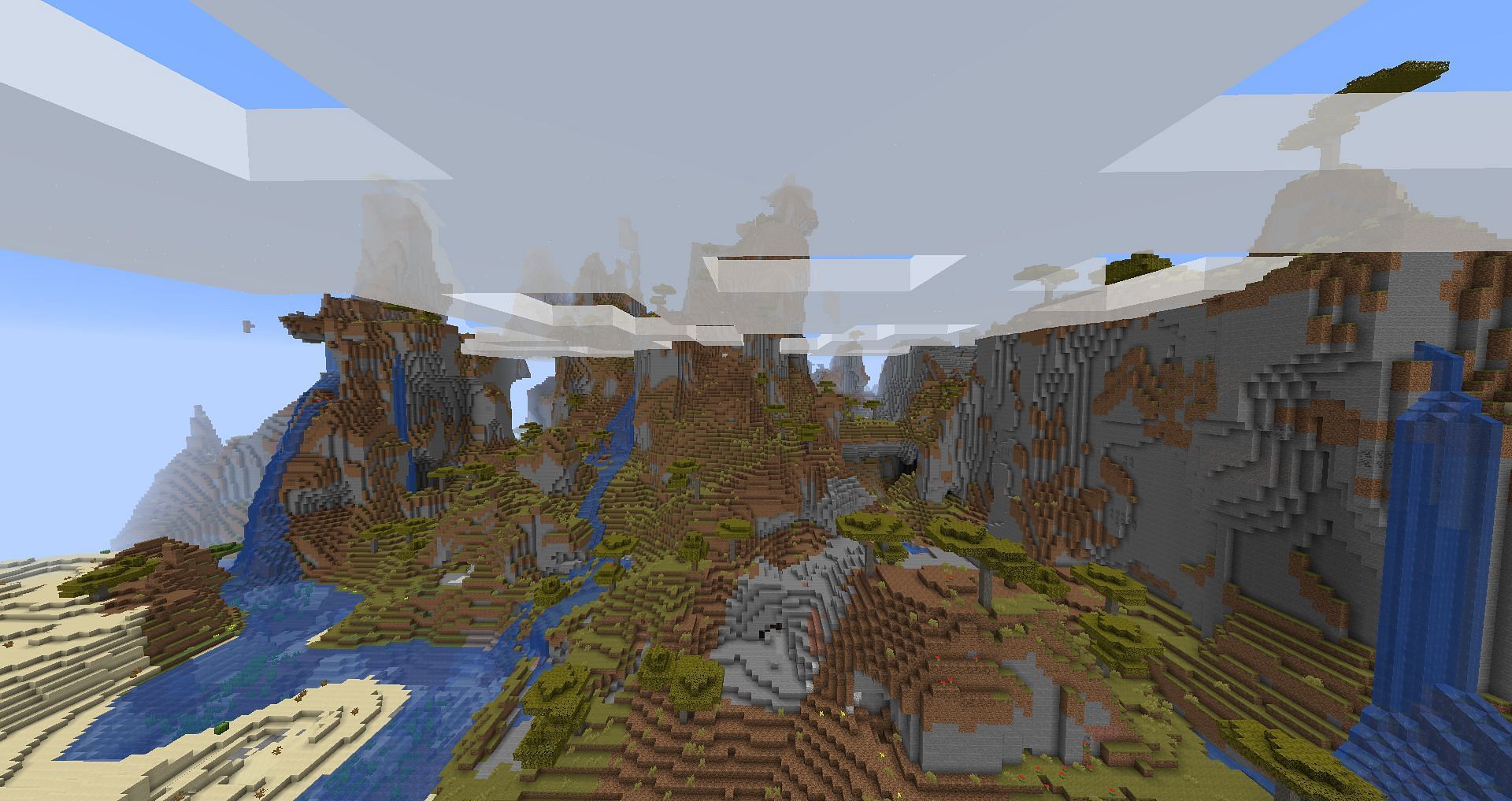 Shattered savanna (Image via Minecraft)