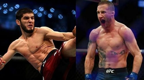 Islam Makhachev (left) and Justin Gaethje (right)