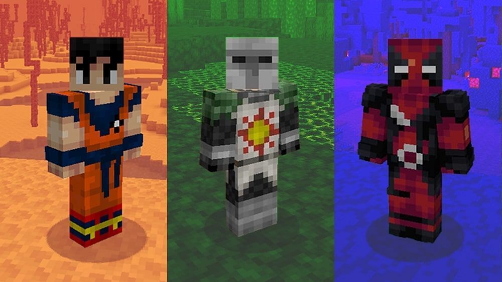 Custom skins can mirror anything or be something totally unique (Image via Minecraft)