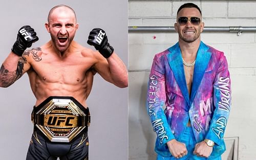 Alexander Volkanovski (left) and Colby Covington (right) [Image credits: @colbycovmma and @ufc on Instagram]